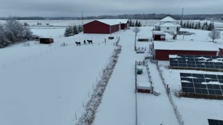 Snow plowing & Looking 200 ft down on the Farm