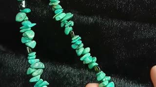 Turquoise dark green Tourmaline Rubellite Apyrite healing choker Statement Necklace Jewelry 04