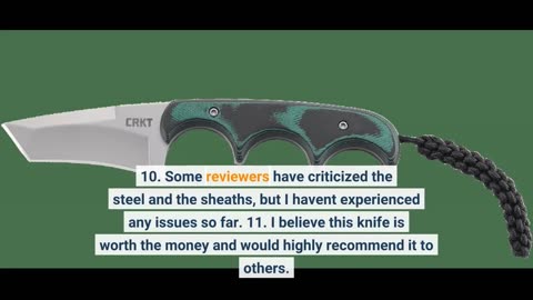 Buyer Comments: CRKT S.P.E.W. EDC Fixed Blade Knife with Sheath: Compact Utility Neck Knife, Be...