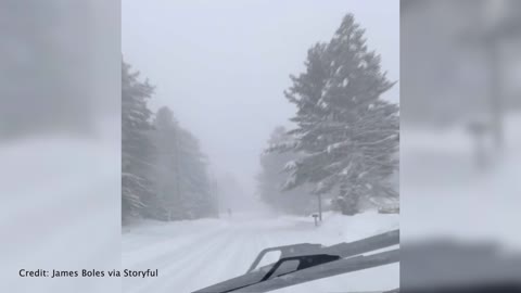 Storm blankets Michigan's Upper Peninsula