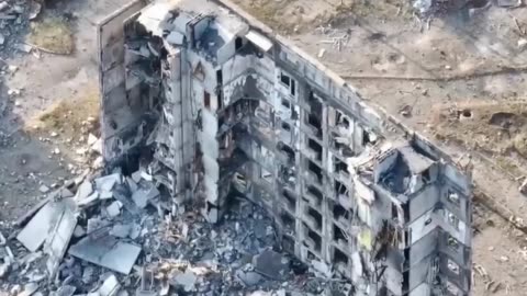 🇷🇺🇺🇦A view from a drone of the ruins of Volchansk