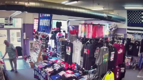 Far left extremist purposely crashed his car into a Trump merchandise store in Massachusetts..