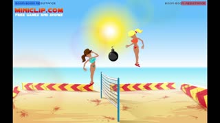 Boom Boom Volleyball flash game made by Miniclip