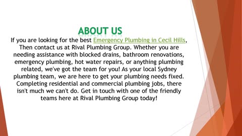 If you are looking for the best Emergency Plumbing in Cecil Hills