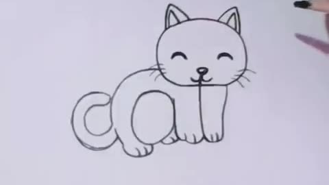 Very Easy How to turn Words Cat Into a Cartoon Cat Wordtoons learning step by step for kid