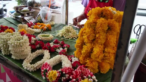 Making Flower Garland