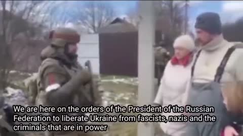 Russian Officer tells Ukranian Civilians "We are not at War with You"