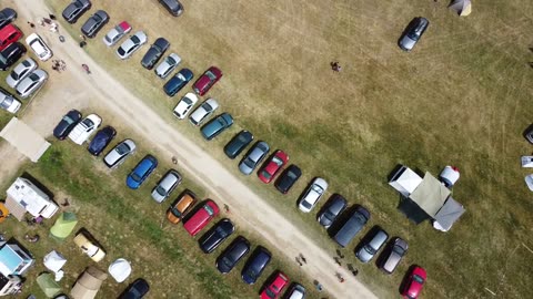 Ozora Festival 2022 - Drone Flight on Monday 1st - Campsite Pumpui Dome Lake