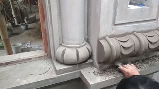 Construction Wonderful - Beautiful Art Rendering of sand and cement on concrete columns