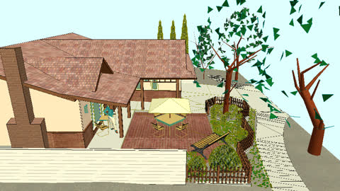 CAD Fly Thru - Residential Front Yard - www.ENRarchitects.com