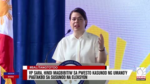 VP Sara, hindi magbibitiw sa pwesto kasunod ng umano'y pagtakbo sa susunod na eleksyon