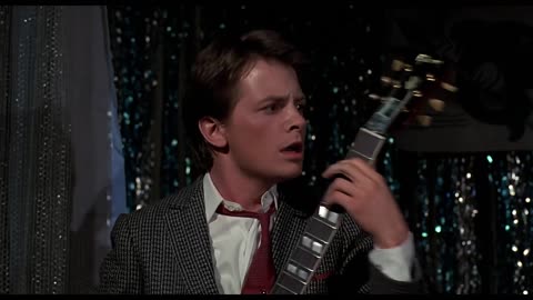 Back to the Future Marty McFly Plays Johnny B Goode and Earth Angel HD