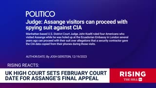 Huge NEWS in Julian Assange Case: Lawsuit Against CIA for SPYING on Attorneys Will Proceed.