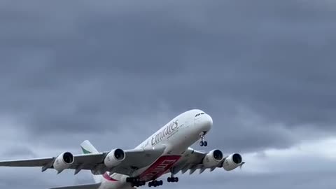 Emirates airbus a380 🔥✈️ Takeoff