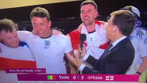 England football fan chants "FREE PALESTINE" in Israel TV interview following win over Senegal