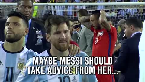 Six-year old isn't taking Messi's Int'l retirement well