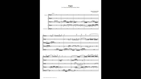 J.S. Bach - Well-Tempered Clavier: Part 1 - Fugue 17 (Bassoon Quintet)