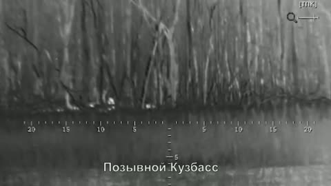 A sniper of the Russian Armed Forces snaps Khokhliks somewhere in the NWO zone, in the night.