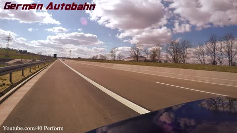 300 Km/h by Superbikes and German Cars on Autobahn