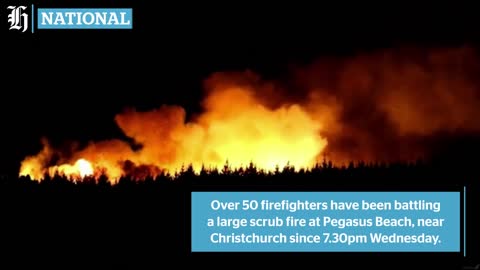 Holiday makers evacuated during massive blaze near Christchurch | nzherald.co.nz