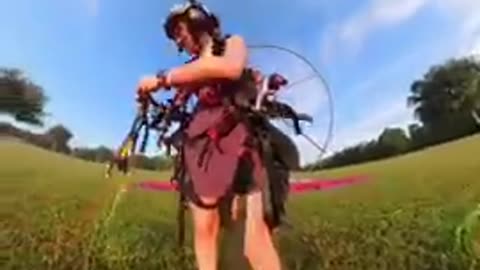 Para Gliding Using a Paramotor