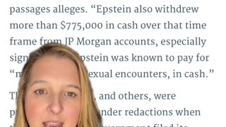 JP MORGAN INVOLVEMENT WITH EPSTEIN 😡