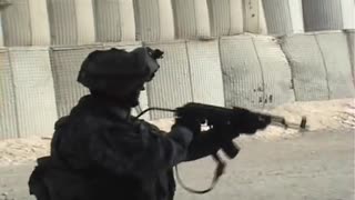 US Soldier firing Ak-47
