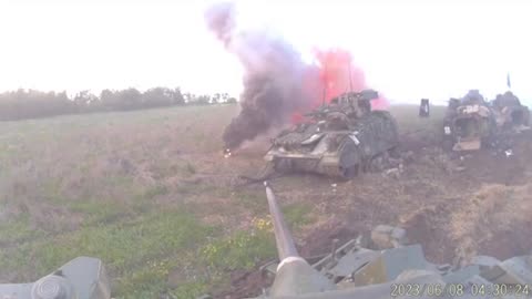 Ukraine war : the first recorded loss of two Leopard 2 and 13 Bradleys during a counteroffensive