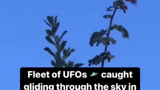 A FLEET🛸OF UFOS 👽CAUGHT GLIDING 🛸IN THE SKY 🛸IN CALIFORNIA