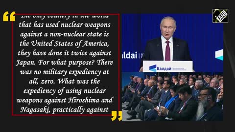 There is no sense in striking Ukraine with nuclear weapon_ Putin