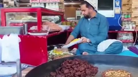 Peshawar famous kabab cooking process