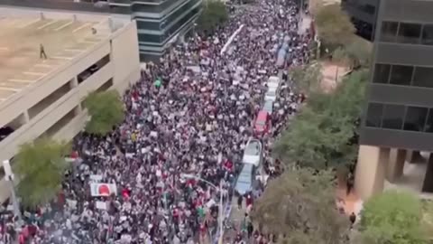 Mass demonstration in support of Palestine in Texas