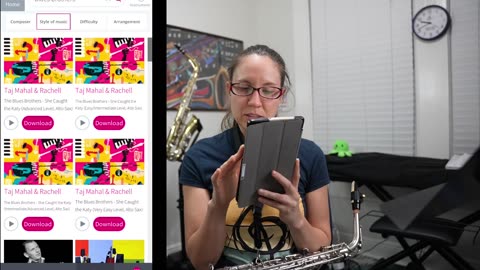 Sight-Reading 'She Caught the Katy' From The Blues Brothers Using The Tomplay App