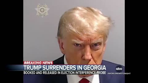 Trump surrenders for booking in Georgia election interference case