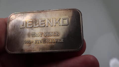 JELENKO A Leader in Dental Health Products .999 Fine Silver Bar 1 OZ Troy @coincombinat