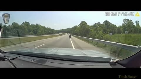 Ohio State Trooper pulls over a motorcyclist that was traveling 133 mph in a 60 mph zone