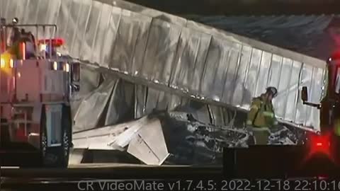 Plane crashes into hangar at Santa Monica Airport in California