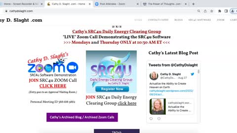 SRC4u Software Demonstration Zoom Call 9 5 2022 by Cathy D. Slaght