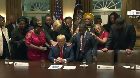 Who remembers this? Trump praying with Black Leaders at WH