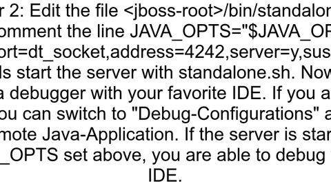 How to start JBOSS 7 in debug mode