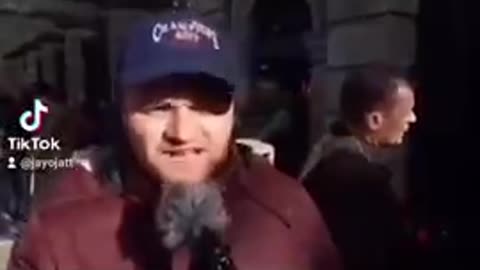 Irish man speaking to the entire world