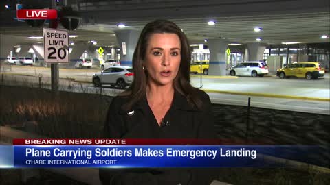 Flight carrying 300 soldiers makes emergency landing at O'Hare