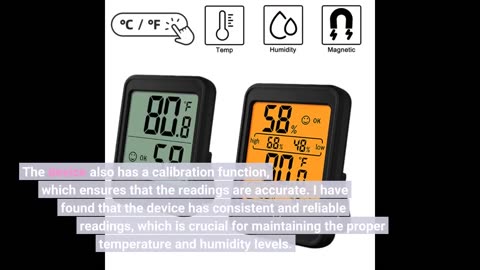NOKLEAD Digitales Thermo-Hygrometer, Tragbares Thermometer Hygrometer Innen mit hohen