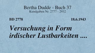 BD 2778 - VERSUCHUNG IN FORM IRDISCHER LUSTBARKEITEN ....