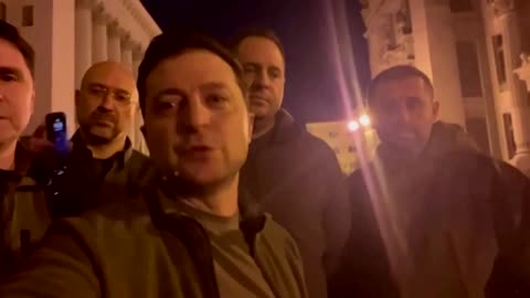 'We are here' -defiant Zelenskiy on the streets of Kyiv