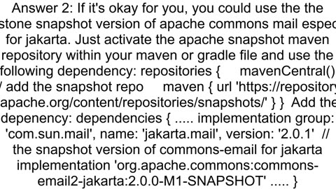 Alternative for apache commonsemail and Jakarta