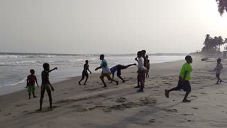 The Kids with acrobatics swag at the Beach