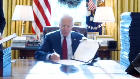 Biden Posts Gloating Video Signing 65 Bills