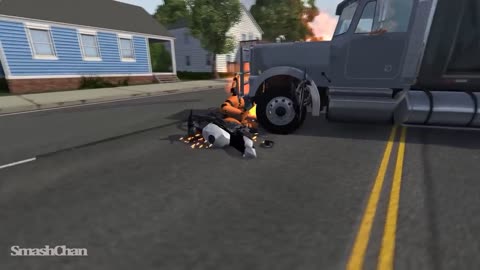 Motorbike Crashes #12 - BeamNG DRIVE SmashChan