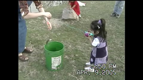 Baby Giggles While Catching A Fish